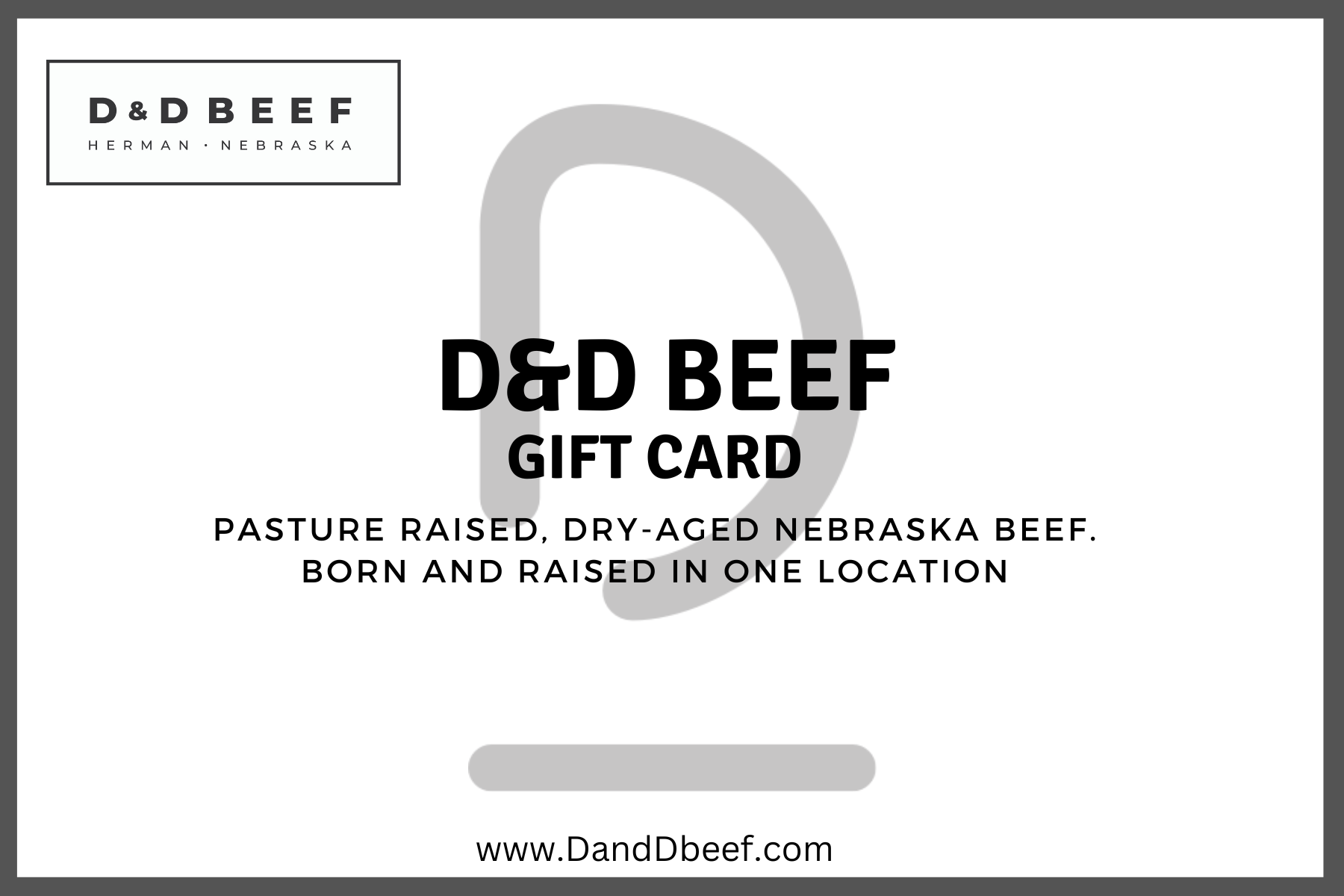 D&D Beef Gift Card