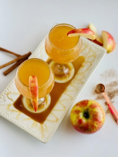 Caramel Apple Cider Mimosas