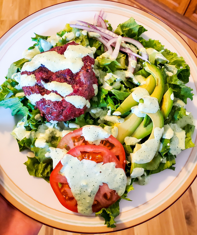 Hamburger Salad With Creamy Jalapeno Dressing - D&D Beef