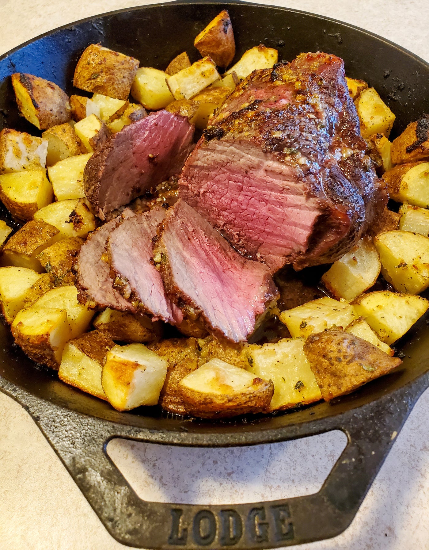 Garlic Rosemary Sirloin Tip Roast One Pan Meal! D&D Beef